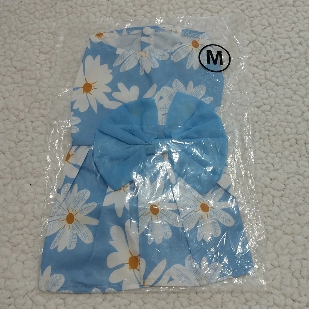 New in Package Small Dog Floral Summer Dress With Bow Size M